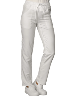 pantalone c/elastico bianco