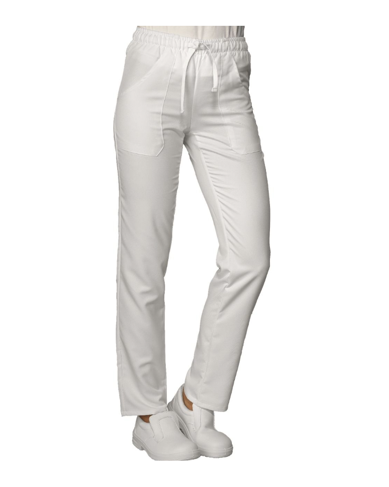 pantalone c/elastico bianco